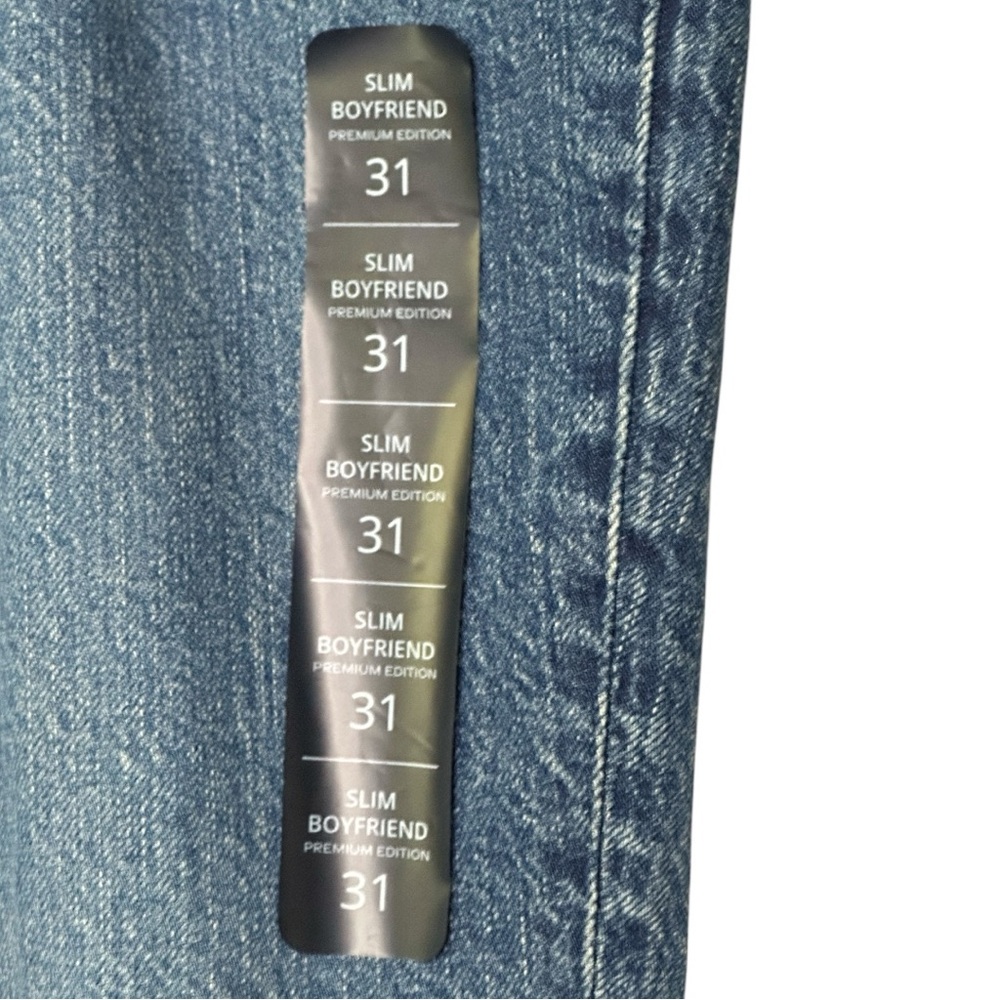 J Crew NWT Premium Edition Slim Boyfriend Button Fly High Waist Straight Jeans - Picture 12 of 15